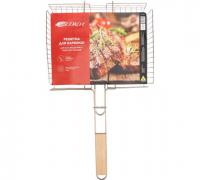 Решетка д/барбекю хром 61x34x2,6см глубокая средняя 290061 (24шт) - 29-6-1-3