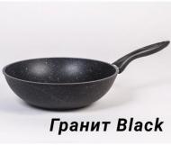 Сковорода WOK АП д28см глуб с/руч Гранит черный (10шт) - 78802 Сковорода WOK АП д28см глуб с/руч Гранит черный (10шт) - 78802