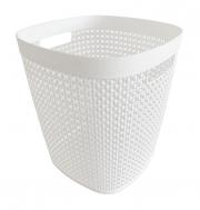 Корзина д/бумаг пласт 10л Пирула бел. (10шт) - М 2500