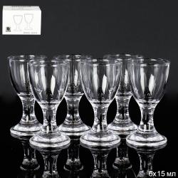 Набор рюмок стекло 6 пред 15мл Минзурка RS-41 (48шт) - 732027/690538