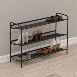 Подставка д/обуви 3-х полочная Женева 33 (84,5x27x60см) черн. (1шт) - ПДО Ж33 Ч Подставка д/обуви 3-х полочная Женева 33 (84,5x27x60см) черн. (1шт) - ПДО Ж33 Ч