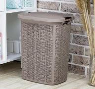 Корзина д/белья пласт 30л Бязь франц.сер. (5шт) - М 2622 Корзина д/белья пласт 30л Бязь франц.сер. (5шт) - М 2622