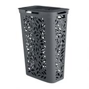 Корзина д/белья пласт 40л Leaves 44x27,5x63,5см с/кр сер. (4шт) - ПБ 49425 Корзина д/белья пласт 40л Leaves 44x27,5x63,5см с/кр сер. (4шт) - ПБ 49425