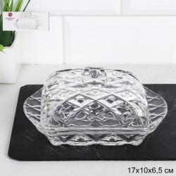 Масленка стекло 17x10,5x8,5см Ромб TB020R (24шт) - 747497